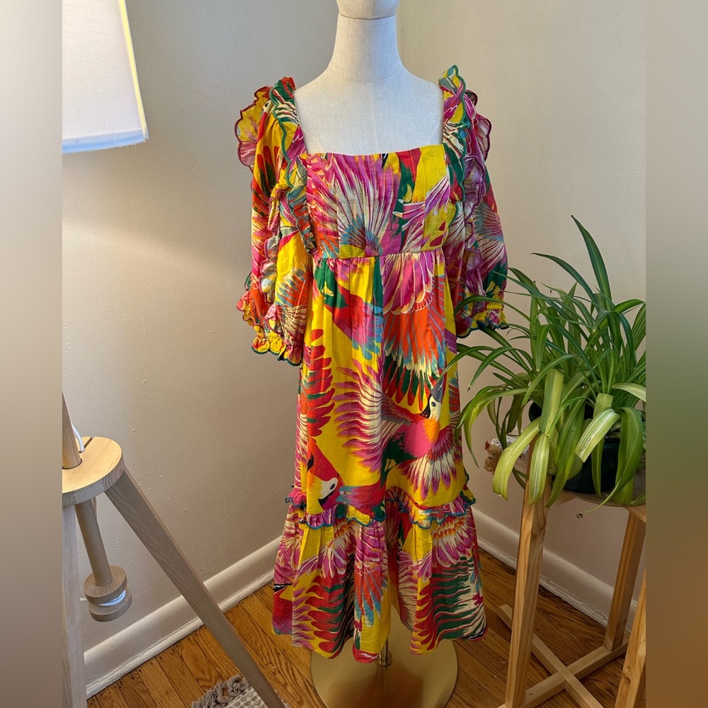 FARM RIO MIDI DRESS. Size S. - Picture 6 of 6